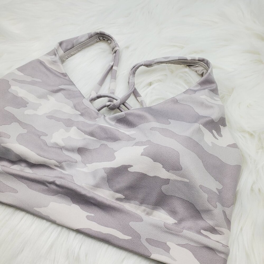 NWOT Athleta White Camo Solace Bra - Picture 5 of 6